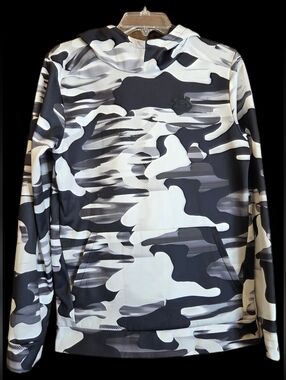 Under Armour Youth Black, White, & Grey Camo Pullover Hoodie